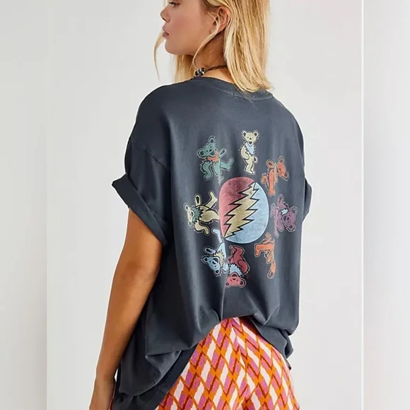 Free People Grateful Dead Bears Tee Shirt Dress - Picture 2 of 10